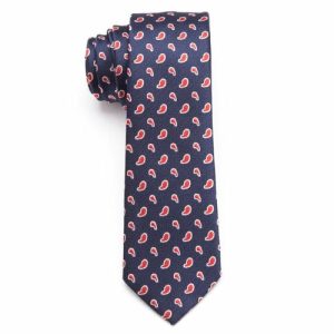 Ties | Mens Chili Pattern Skinny Tie Accessories Mens