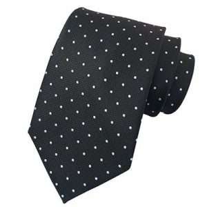 Ties | Mens Classic Black Mini Dot Silk Tie Accessories Mens