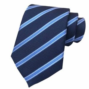 Ties | Mens Classic Blue Striped Silk Tie Accessories Mens