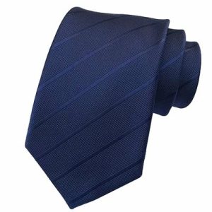 Ties | Mens Classic Dark Blue Striped Silk Tie Accessories Mens