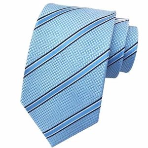 Ties | Mens Classic Light Turquoise Striped Silk Tie Accessories Mens