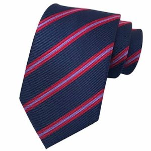 Ties | Mens Classic Navy Red Striped Silk Tie Accessories Mens