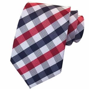 Ties | Mens Classic Red Blue Check Silk Tie Accessories Mens