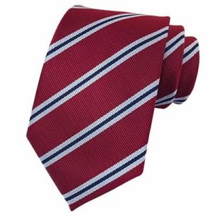 Ties | Mens Classic Red Striped Silk Tie Accessories Mens