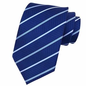 Ties | Mens Classic Royal Blue Striped Silk Tie Accessories Mens