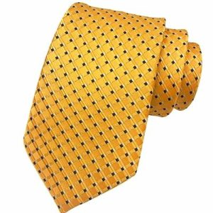 Ties | Mens Classic Yellow Grid Silk Tie Accessories Mens