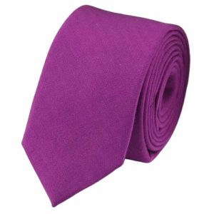 Ties | Mens Fuchsia Cotton Necktie Accessories Mens