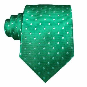 Ties | Mens Green Polka Dot Silk Tie Accessories Mens