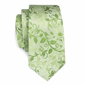 Ties | Mens Green Rose Leaves Floral Silk Tie Accessories Mens