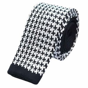 Ties | Mens Houndstooth Square Knit Tie Accessories Mens