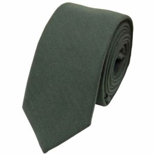 Ties | Mens Khaki Green Cotton Necktie Accessories Mens