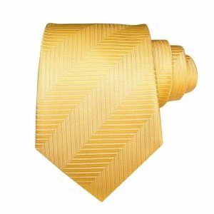 Ties | Mens Light Striped Gold Silk Tie Accessories Mens