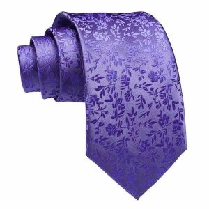 Ties | Mens Lilac Floral Silk Necktie Accessories Mens