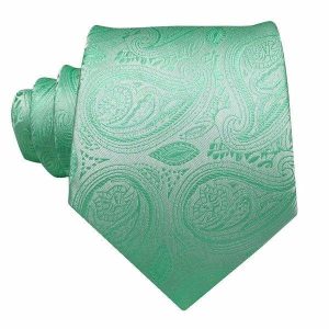 Ties | Mens Mint Green Floral Paisley Silk Tie Accessories Mens