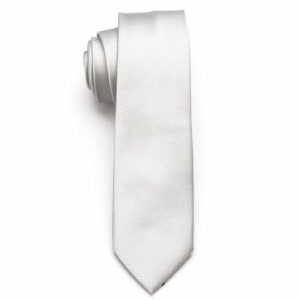 Ties | Mens Plain Silver Skinny Tie Accessories Mens