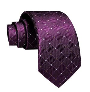 Ties | Mens Purple Designer Polka Dot Silk Tie Accessories Mens