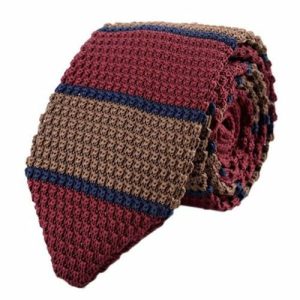 Ties | Mens Red Brown Blue Knitted Tie Accessories Mens