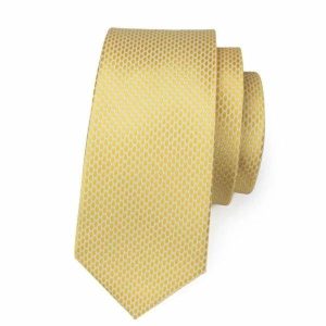 Ties | Mens Scaled Gold Silk Tie Accessories Mens