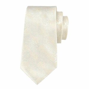 Ties | Mens Silver Champagne Floral Silk Tie Accessories Mens