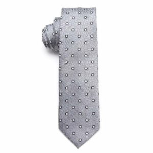 Ties | Mens Silver Circle Skinny Tie Accessories Mens