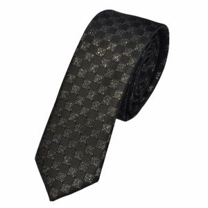 Ties | Mens Skinny Black Checkerboard Tie Accessories Mens