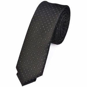 Ties | Mens Skinny Black Mini Dot Tie Accessories Mens