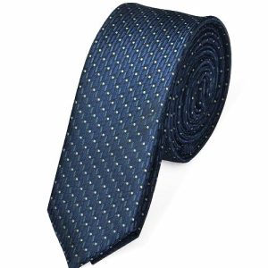 Ties | Mens Skinny Blue Dash Dot Tie Accessories Mens