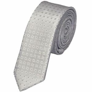 Ties | Mens Skinny Silver Tie Accessories Mens