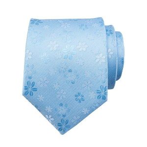 Ties | Mens Sky Blue Floral Silk Tie Accessories Mens