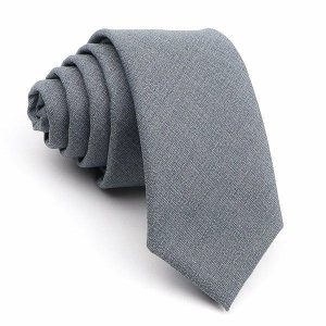 Ties | Mens Solid Grey Skinny Tie Accessories Mens