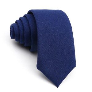 Ties | Mens Solid Navy Blue Skinny Tie Accessories Mens