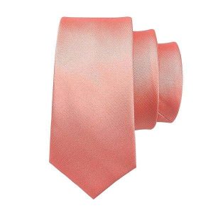 Ties | Mens Solid Salmon Silk Tie Accessories Mens