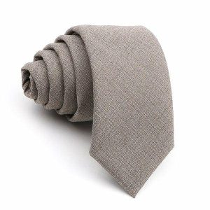 Ties | Mens Solid Taupe Skinny Tie Accessories Mens