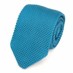 Ties | Mens Solid Turquoise Knitted Tie Accessories Mens