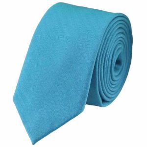 Ties | Mens Turquoise Cotton Necktie Accessories Mens