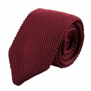 Ties | Mens Wine Red Knitted Tie Accessories Mens