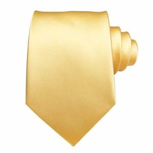 Ties | Mens Yellow Gold Silk Tie Accessories Mens