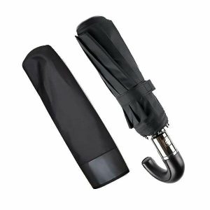 Umbrellas | Mens Folding Leather Handle Rain Umbrella Accessories Mens