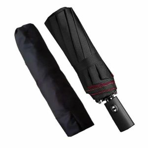 Umbrellas | Mens Wine Red & Black 2 Color Umbrella Accessories Mens