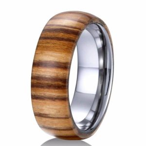 Wood Rings | Mens Tungsten Wood Ring Band Rings Band Rings