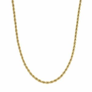 Chains | Mens 2mm Gold Rope Chain Necklace Accessories Chains