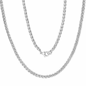 Chains | Mens 3mm Silver Braided Wheat Chain Necklace Accessories Chains