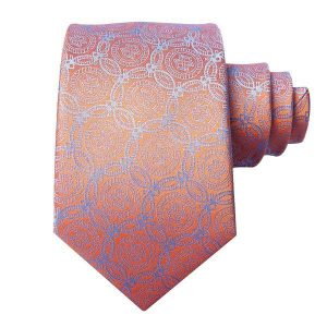 Ties | Mens Orange Blue Circles Silk Tie Accessories Mens