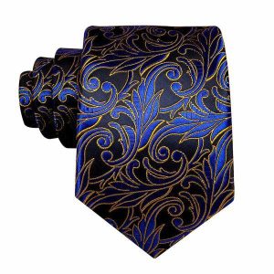 Ties | Mens Royal Blue Floral Silk Tie Accessories Mens