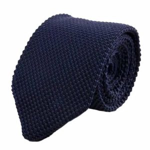 Ties | Mens Solid Navy Blue Knitted Tie Accessories Mens