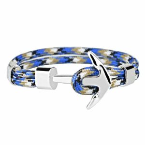 Anchor Bracelets | Mens Blue Silver Anchor Bracelet Anchor Bracelets Anchor Bracelets