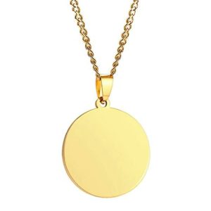 Pendants | Mens Round Gold Pendant Necklace Accessories Mens