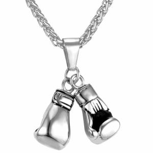 Pendants | Mens Silver Boxing Gloves Pendant Necklace Accessories Mens