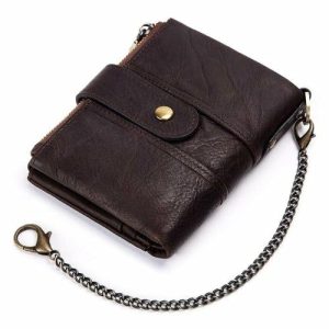 Wallets | Mens Leather Chain Wallet – 2 Colors Accessories Mens