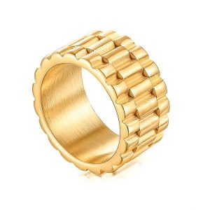 Band Rings | Mens Gold Wide Band Ring Band Rings Band Rings